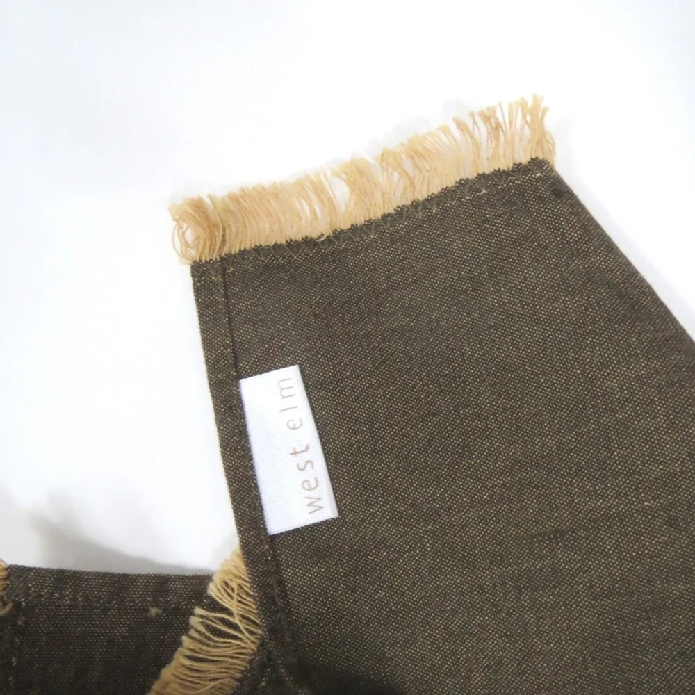 WEST ELM TABLE CLOTH RUNNER BROWN TABLE CLOTH color block